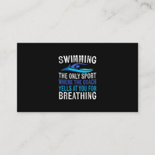 Carte D'accompagnement Nager Seulement Sport Où Entraîneur nager Cadeaux