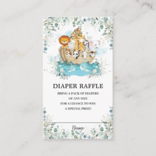 Carte D'accompagnement Nah's Ark Greenery Baby shower Déchets Raffle