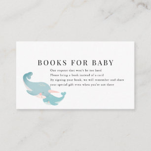 Carte D'accompagnement Nahwhals Baby shower rose demande