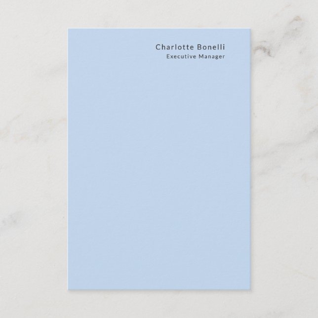 Carte D'accompagnement Name Professional Modern Minimalist Blue  (Devant)