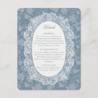 Nappe en dentelle bleue détails floraux vintage ma