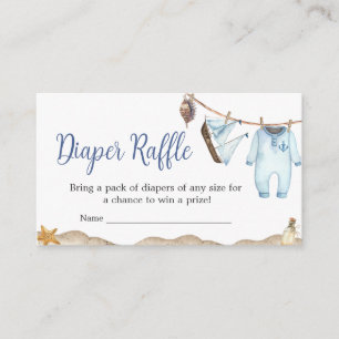 Carte D'accompagnement Nautical Sailor Ahoy Baby shower Déchets Raffle