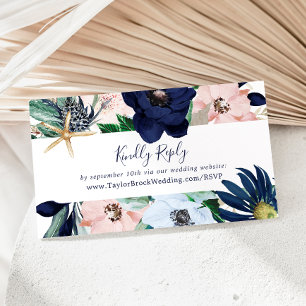Carte D'accompagnement Nautique moderne   Site Floral Mariage RSVP