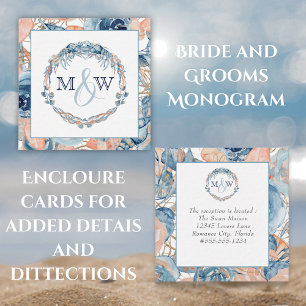 Carte D'accompagnement Nautique Plage Mariage Coquillages Starfish Enclos