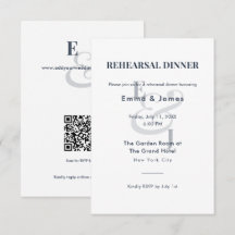 Navy Ampersand Mariage | Dîner de Répétition 