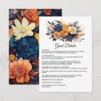 Navy Blue, Burnt Orange & Champagne Détails au suj