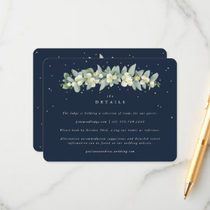 Carte D'accompagnement Navy Snowberry+Eucalyptus Garland Détails du Maria