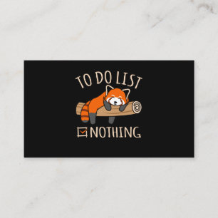 Carte D'accompagnement Ne rien faire Red Pandas mignonne animal animal de