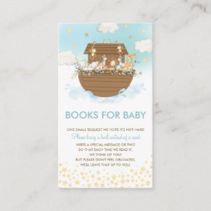 Carte D'accompagnement Noah's Ark Blue Baby shower Livres pour bébé