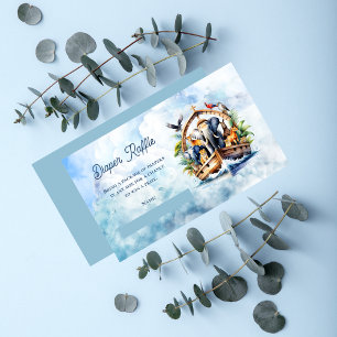 Carte D'accompagnement Noah's Ark Cute Animaux Baby shower Déchets Raffle