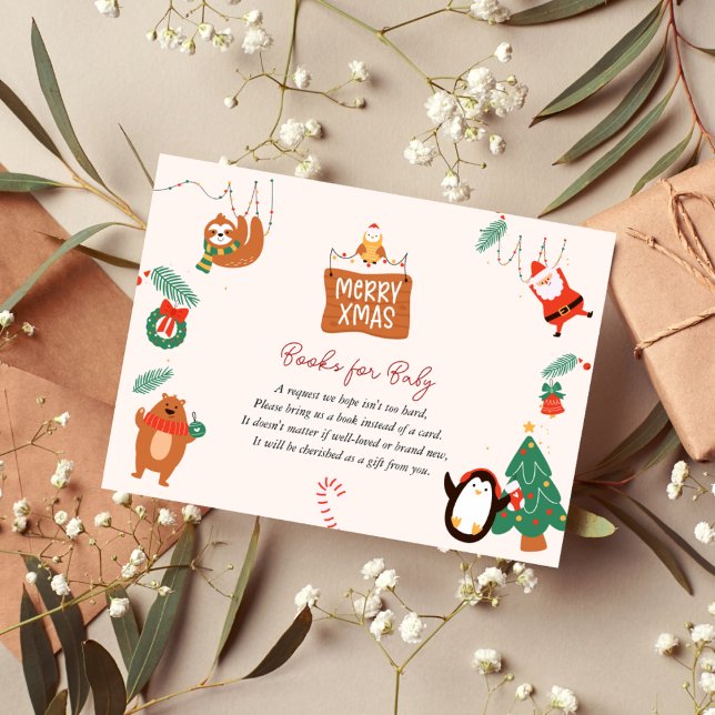 Carte D'accompagnement Noël Baby Père Noël Livres pour bébé (Créateur téléchargé)