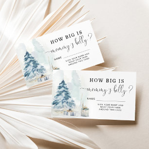 Carte D'accompagnement Noël d'hiver comme le ventre de maman est gros