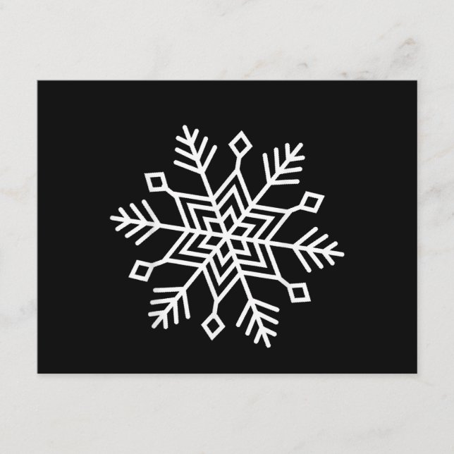 Carte D'accompagnement Noël d'hiver Flocon de neige Correspondant à la fa (Devant)