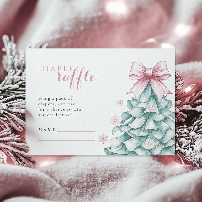 Carte D'accompagnement Noël Fille Baby shower Déchets de Noël (Créateur téléchargé)