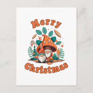 Carte D'accompagnement Noël Gnome Rétro