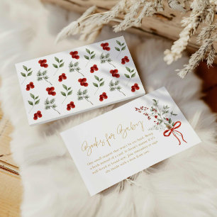 Carte D'accompagnement Noël hiver Fille Baby shower Livres pour bébé