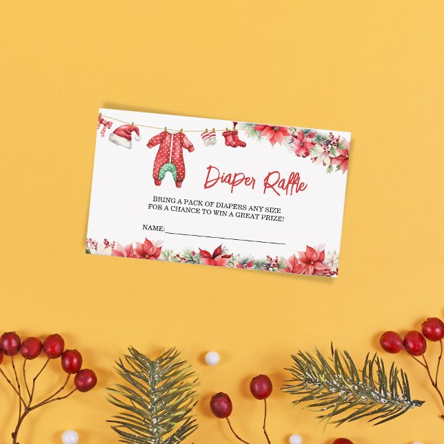 Carte D'accompagnement Noël Joyeux Petit Baby shower Déchet Raffle (Créateur téléchargé)