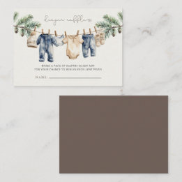 Carte D'accompagnement Noël Joyeux Petit Baby shower Déchet Raffle