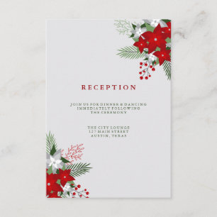 Carte D'accompagnement Noël Mariage Jar Mason Réception de mariage grise