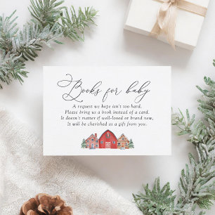 Carte D'accompagnement Noël Village Baby shower Livres pour bébé