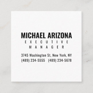 Carte D'accompagnement Noir & Blanc Minimaliste Simple Plaque