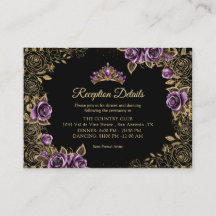 Noir Roses de Tiara Doré Violet Quinceañera