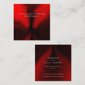 Carte D'accompagnement Noir rouge 