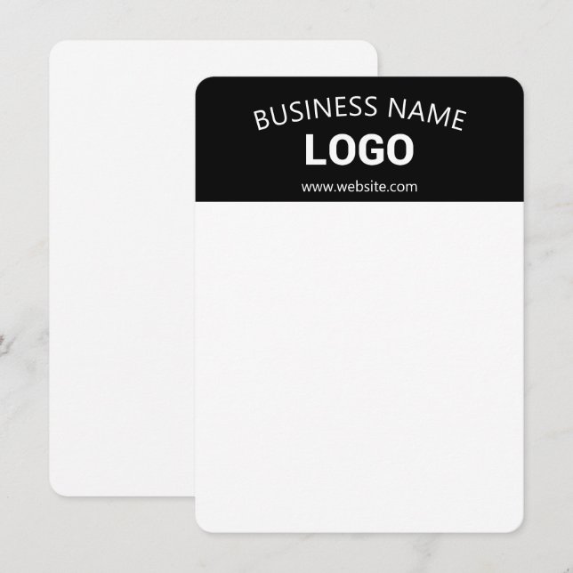 Carte D'accompagnement Nom d'entreprise modifiable, site Web et logo télé (Devant / Derrière)