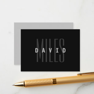 Carte D'accompagnement Nom et nom de famille du chevauchement moderne