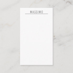Carte D'accompagnement Nom personnel classique noir et blanc exclusif