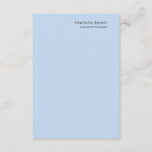 Carte D'accompagnement Nom Professionnel Moderne Minimaliste Bleu