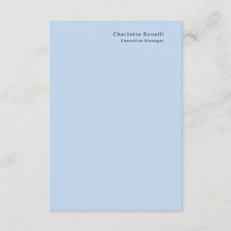 Carte D'accompagnement Nom Professionnel Moderne Minimaliste Bleu