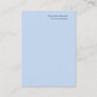 Carte D'accompagnement Nom Professionnel Moderne Minimaliste Bleu