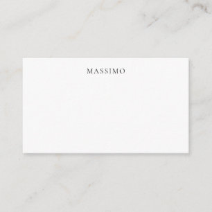 Carte D'accompagnement Nom propre Décoratif Chic Simple Uni Noir Blanc