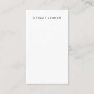 Carte D'accompagnement Nom propre Minimaliste Moderne Simple Noir Blanc