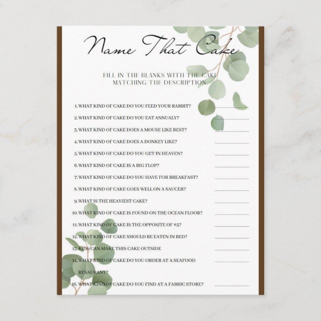 Carte D'accompagnement Nom Qui Fête De Mariée De Gâteau (Devant)