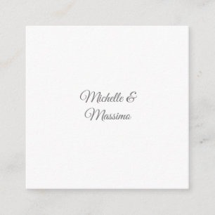 Carte D'accompagnement Noms de couple classiques professionnels uniques