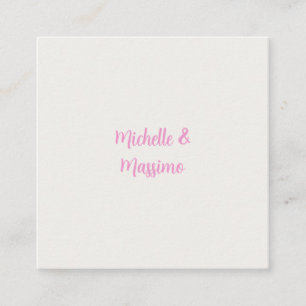 Carte D'accompagnement Noms de couple classiques professionnels uniques