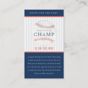 Carte D'accompagnement Nos livres de baseball sur le petit champ pour le