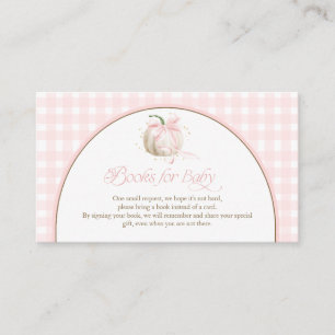 Carte D'accompagnement Nos petits livres à gingham rose pour bébé