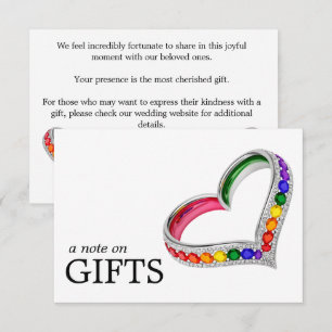 Carte D'accompagnement 🌈 Note de cadeau moyen LGBTQ Peint avec amour