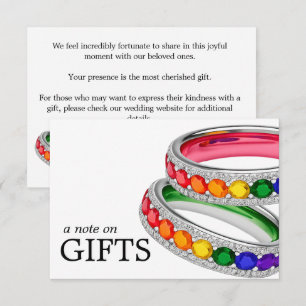 Carte D'accompagnement 🌈 Note de cadeau moyen LGBTQ peinte avec amour
