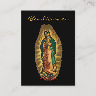 Carte D'accompagnement Notre-Dame de Guadalupe Bénédictions Mexicains His