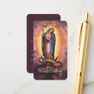 Carte D'accompagnement Notre Dame de Guadalupe Rév 12 avec Memorare