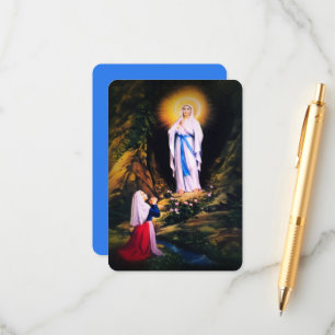 Carte D'accompagnement Notre-Dame de Lourdes avec prière