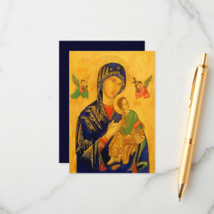 Carte D'accompagnement Notre Mère aide perpétuelle avec la prière