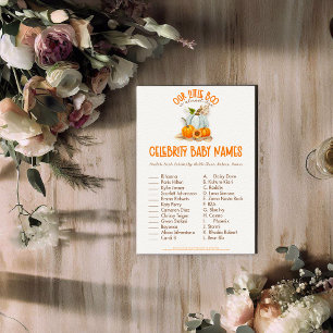 Carte D'accompagnement Notre petit Baby shower Boo Celebrity Baby Jeu