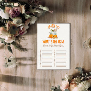 Carte D'accompagnement Notre Petit Baby shower Boo Quel Bébé Objet Jeu