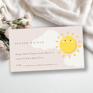 Carte D'accompagnement Notre petit Baby shower de carafe rose Sunshine