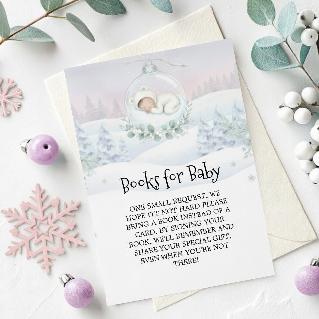 Carte D'accompagnement Notre petit bébé neige arrive bientôt Première bib (Créateur téléchargé)